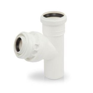 Trójnik nastawny redukcyjny 75/32/45°- 88° biały LEO MINOR