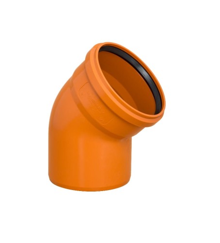Kolano kanalizacyjne PP 110/15° oranż