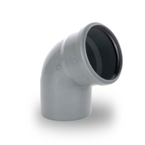 Kolano kanalizacyjne PP 110/67° szare
