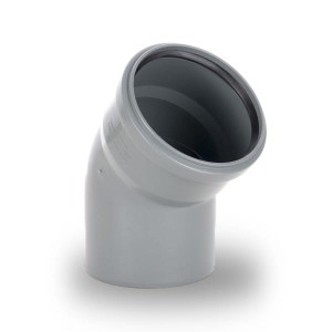 Kolano kanalizacyjne PP 110/45° szare