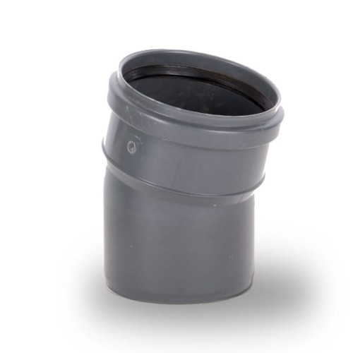 Kolano kanalizacyjne PP 110/15° szare