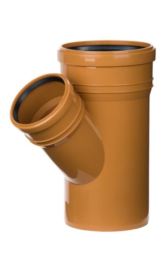 Trójnik redukcyjny PP 160/110/45° oranż AQUER