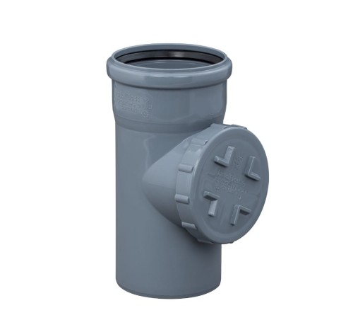 Czyszczak / Rewizja kanalizacyjna PP 110 szary AQUER