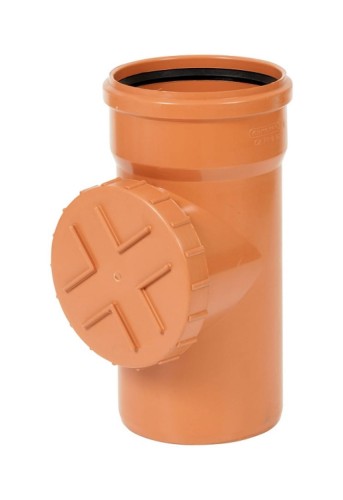 Czyszczak / Rewizja kanalizacyjna PP 160 oranż AQUER