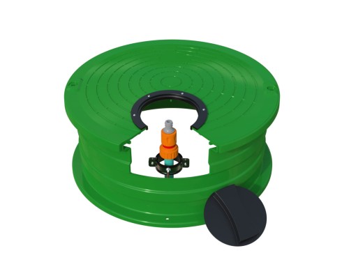 Pokrywa deszczowa z klapką DN 500 pokrywa z punktem poboru wody Marseplast