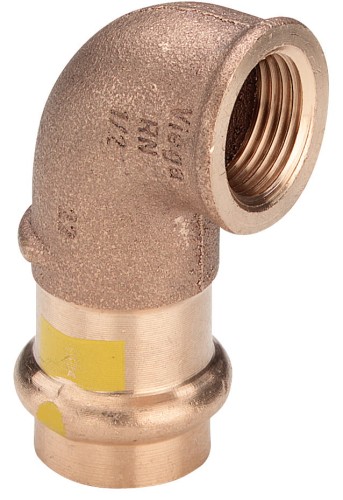 Kolano GW 22x3/4"x90 brąz Viega Profipress GAZ