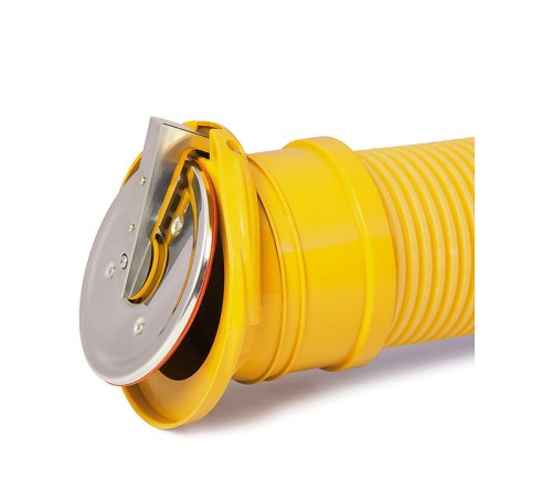 Zasuwa burzowa końcowa drenarska Ø 72-100 ze złączem uniwersalnym Karmat