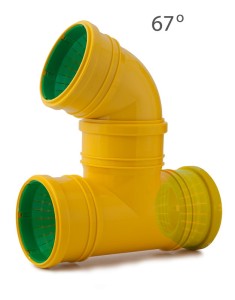 Trójnik drenarski uniwersalny kątowy 67° Ø 72-100 Karmat