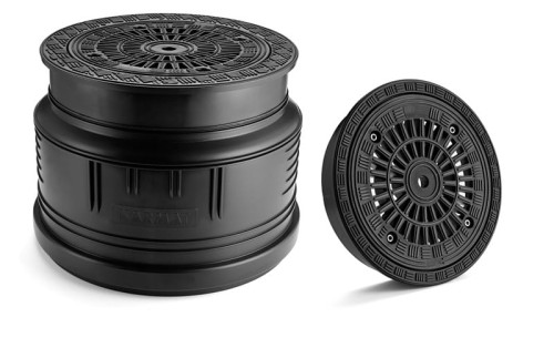 Pokrywa z kielichem i kratą PP do rury gładkiej ø 400 pełna 3T Karmat