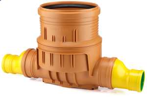 Kineta przelotowa z przyłączem drenarskim Ø 315/72-100  do rury karbowanej Karmat