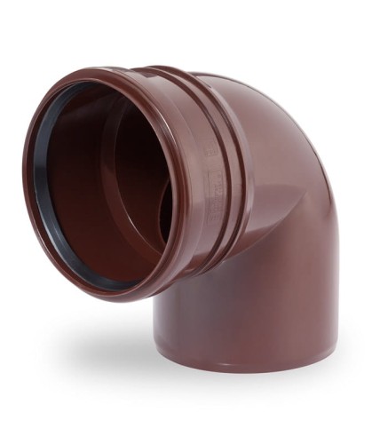 Kolano rynnowe Ø 110/90° brąz Karmat
