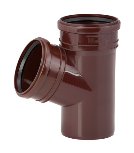 Trójnik rynnowy Ø110/110/90° brąz Karmat