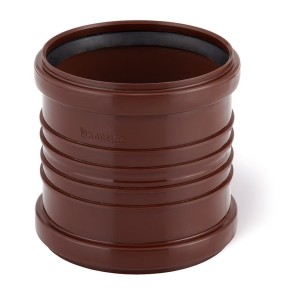 Złączka rynnowa Ø110 brąz Karmat