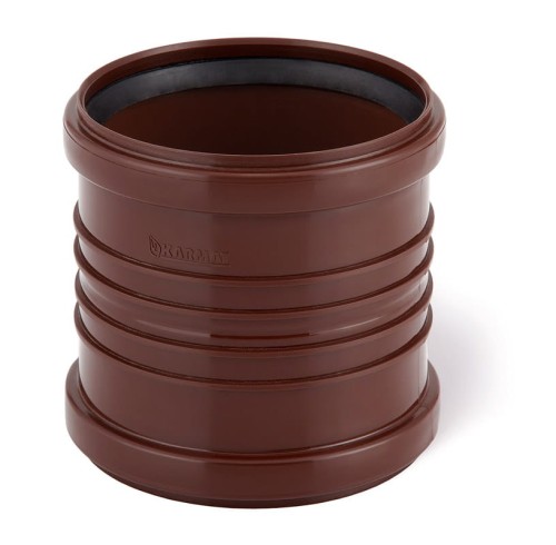 Złączka rynnowa Ø110 brąz Karmat