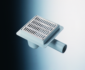 Kratka ściekowa Ø50 - biała, ruszt chrom Karmat