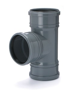 Trójnik 3-kielichowy szary PP ø 110/110/90° Karmat