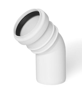 Kolano białe PP ø 50 / 45° Karmat