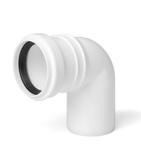 Kolano białe PP ø 50 / 90° Karmat