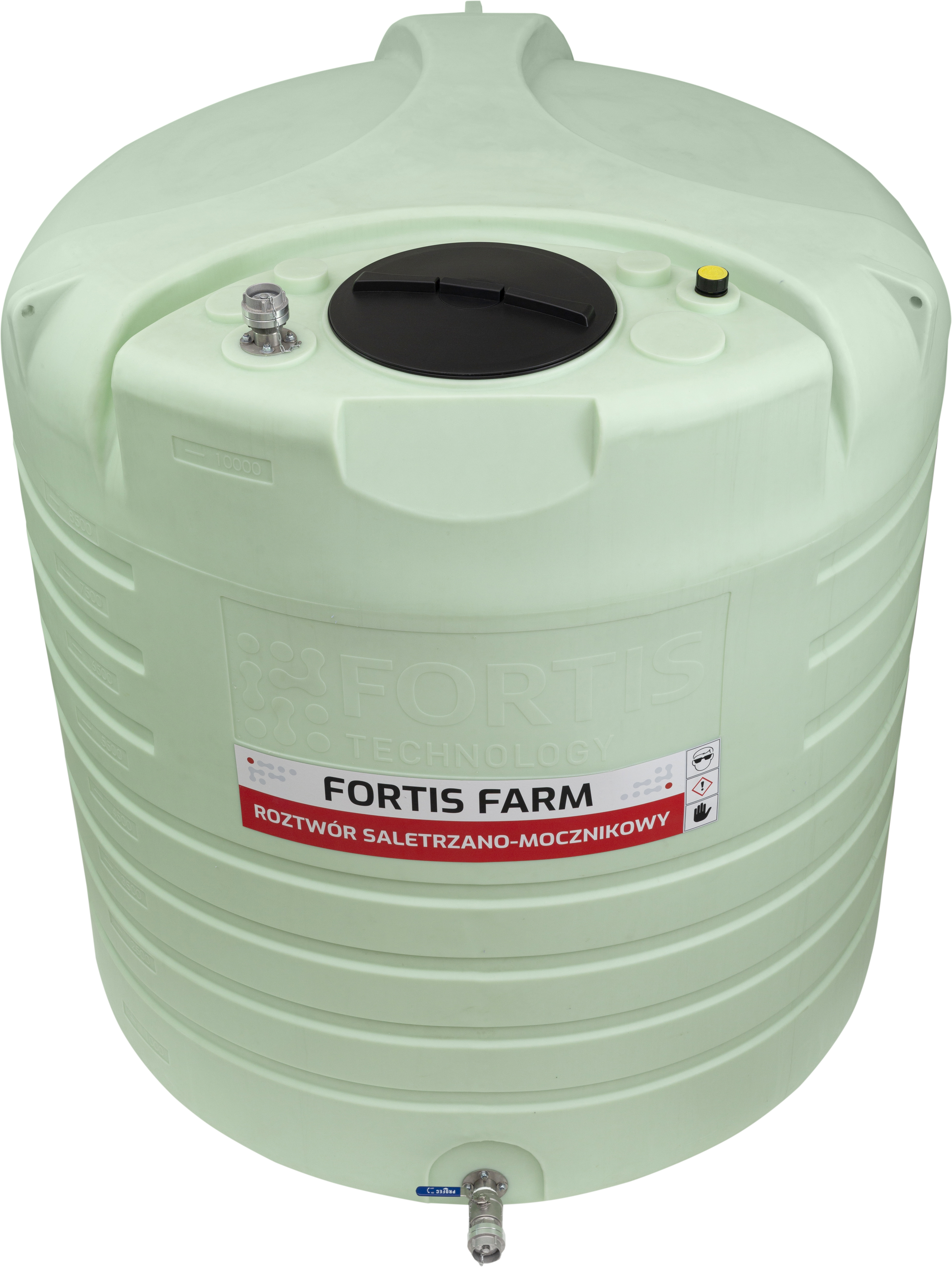 Zbiornik na RSM 10000 l Fortis Farm widok z góry pod kątem.