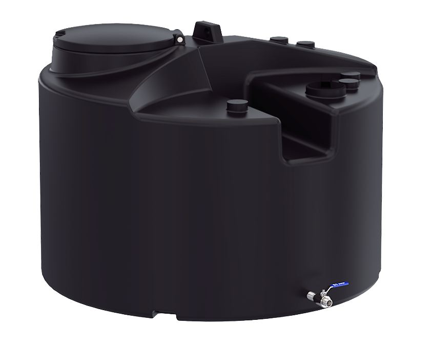 Naziemny zbiornik na deszczówkę 1000 l Fortis Aqua widok z przodu.