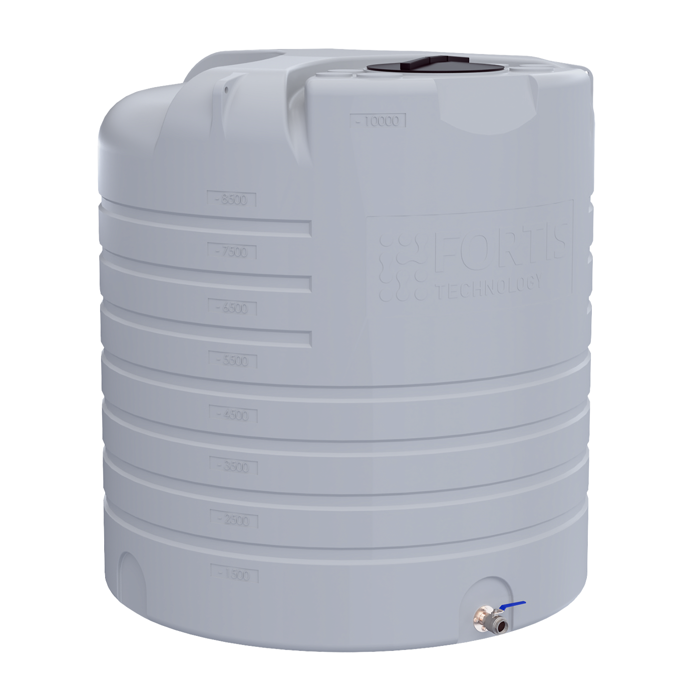 Zbiornik na wodę pitną 10000 l fortis aqua widok z przodu.