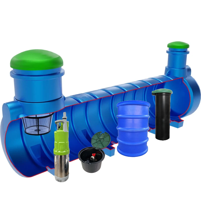 Zbiornik na deszczówkę 1500 l z pompą metria b1,5, zbiornik na wodę deszczową z pompą metria b1,5, zbiornik metria, metria,  omega-plast, omega, omegaplast