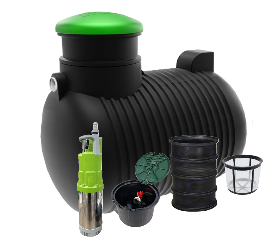 Zbiornik na deszczówkę 3000 l z pompą metria B3 3000 l, zbiornik na wodę deszczową metria B3 z pompą, zbiornik metria, metria,  omega-plast, omega, omegaplast