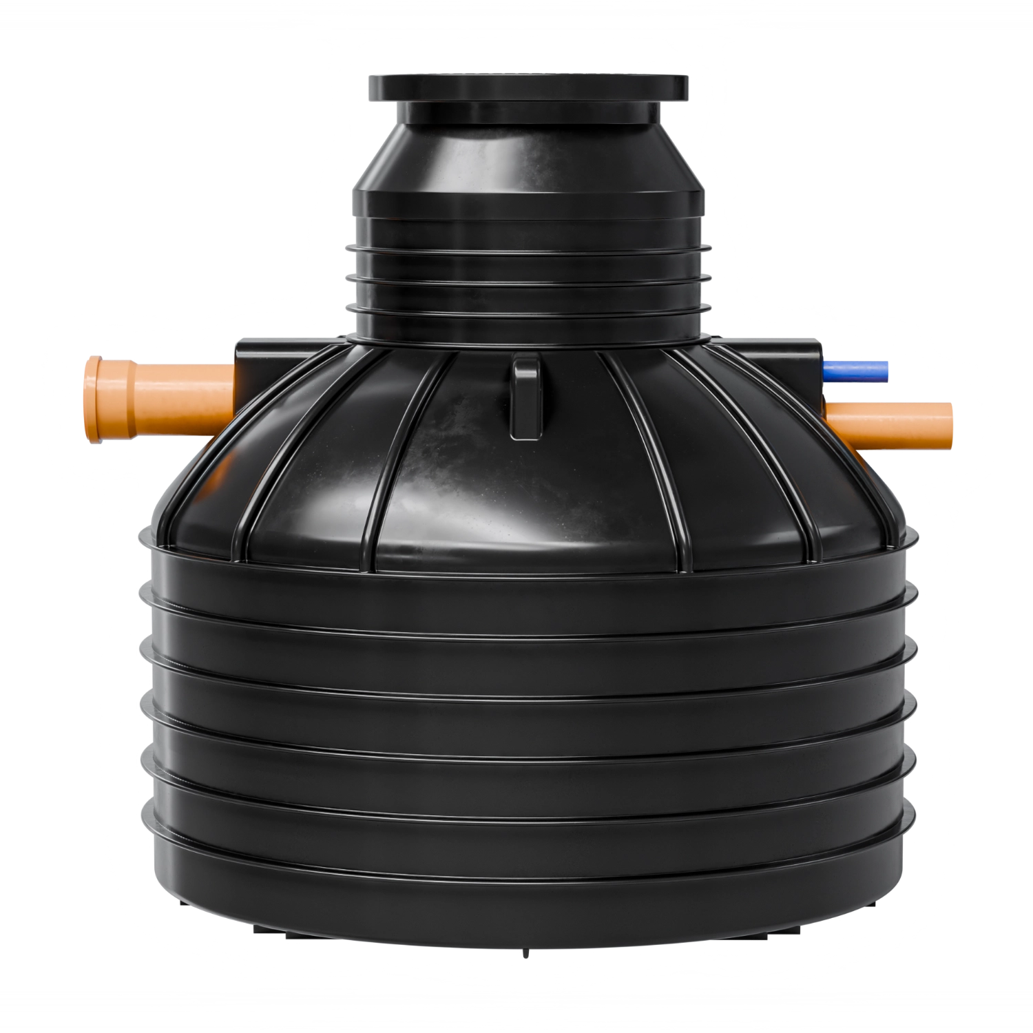 AquaClean Plus 4 – oczyszczalnia biologiczna z widocznymi trzema króćcami bocznymi.