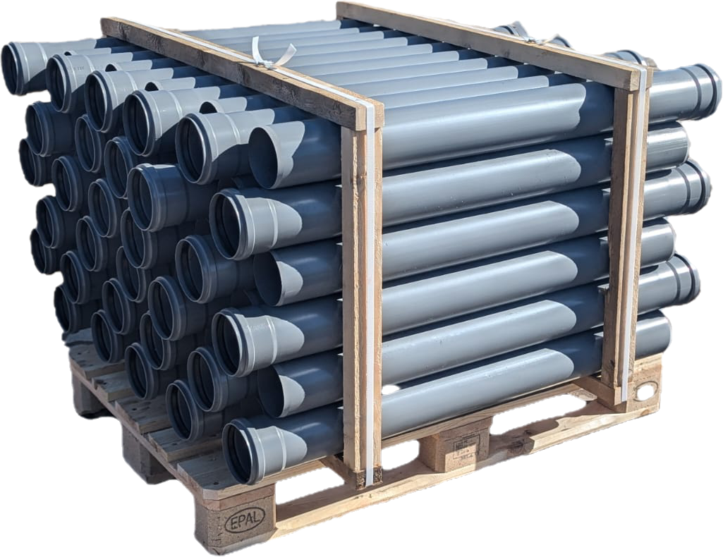 Paleta rur kanalizacyjnych PVC-U 110x1000 do kanalizacji wewnętrznej - 60 szt.