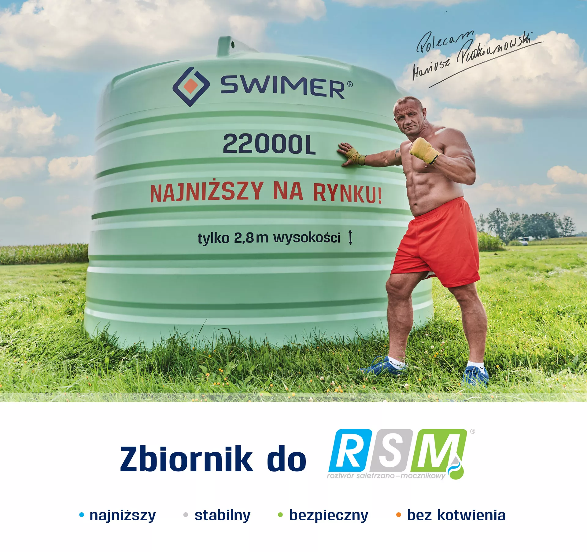 Zbiornik na RSM 22000 l SWIMER Pudzian poleca.