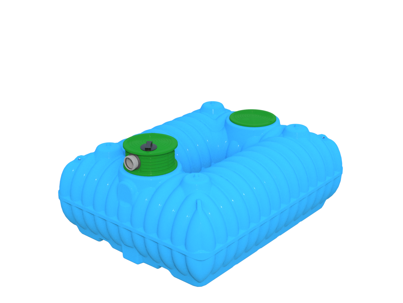 Płaski zbiornik na deszczówkę 3000L z filtrem koszowym i pokrywą deszczową – BOLT Marseplast idealny do ogrodu.