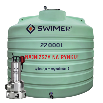 Zbiornik na RSM SWIMER AGRO TANK 22000 litrów z pompą zanurzeniową TIP EXTREMA 500 – najniższy model na rynku.