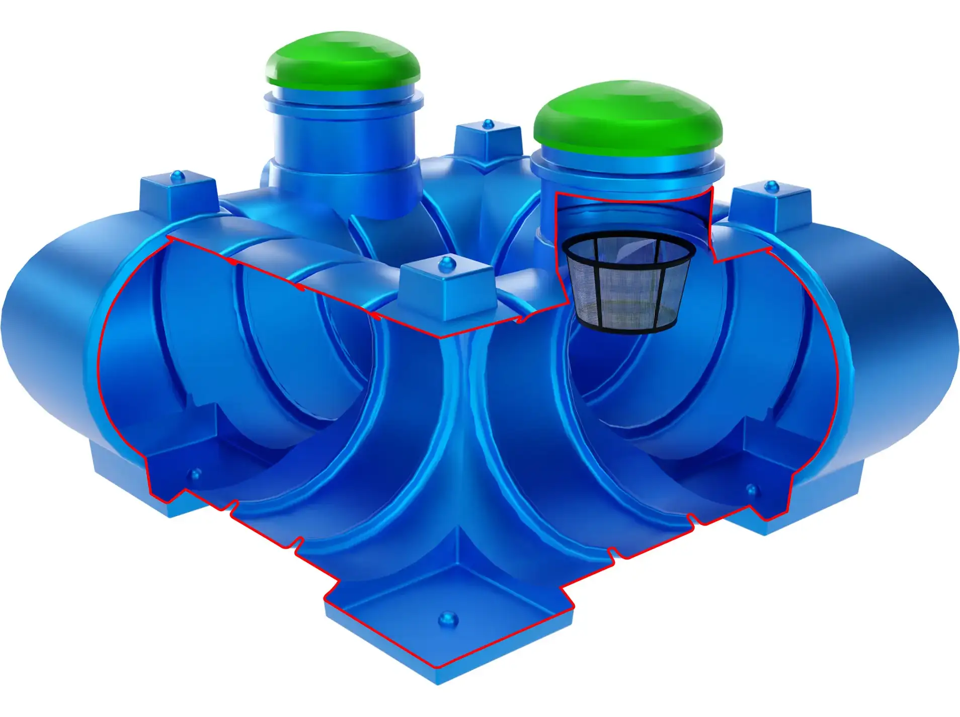 Zbiornik na deszczówkę 3000 l metria p3, zbiornik na wodę deszczową metria p3, zbiornik metria, metria,  omega-plast, omega, omegaplast